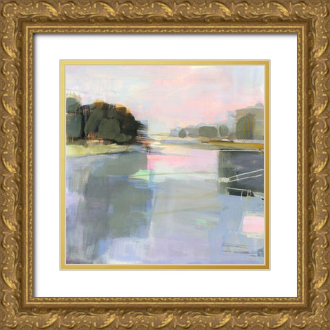 Gerrish Island Gold Ornate Wood Framed Art Print with Double Matting by Robbins, Kathleen