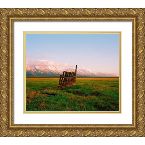 After Rain Gold Ornate Wood Framed Art Print with Double Matting by Rapson, Sol