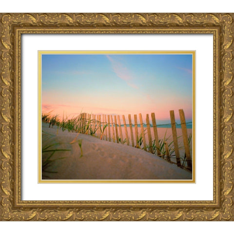 Sunset By The Atlantic Gold Ornate Wood Framed Art Print with Double Matting by Rapson, Sol