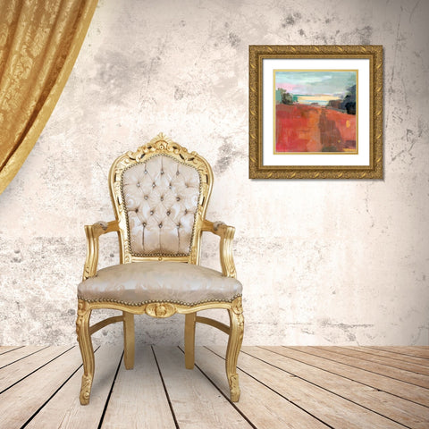 Path To The River Gold Ornate Wood Framed Art Print with Double Matting by Robbins, Kathleen