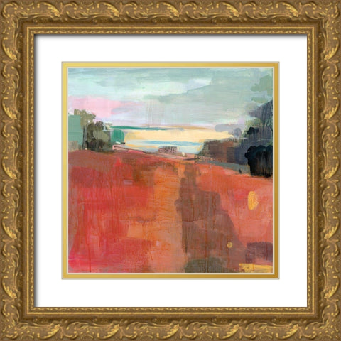 Path To The River Gold Ornate Wood Framed Art Print with Double Matting by Robbins, Kathleen