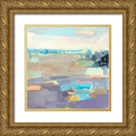 Sherbert Sky Gold Ornate Wood Framed Art Print with Double Matting by Robbins, Kathleen