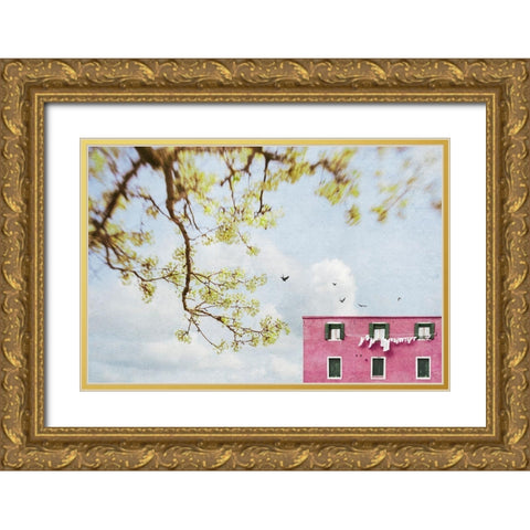 Spring In Italy Gold Ornate Wood Framed Art Print with Double Matting by Ryan, Brooke T.