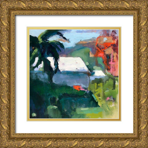 Crazy KW Gold Ornate Wood Framed Art Print with Double Matting by Railsback, Page Pearson