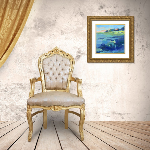 Field Gold Ornate Wood Framed Art Print with Double Matting by Railsback, Page Pearson