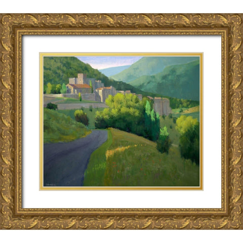 Early Morning in Aurel Gold Ornate Wood Framed Art Print with Double Matting by Roberts, Ian