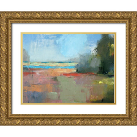 Beach Plum Farm 2 Gold Ornate Wood Framed Art Print with Double Matting by Robbins, Kathleen