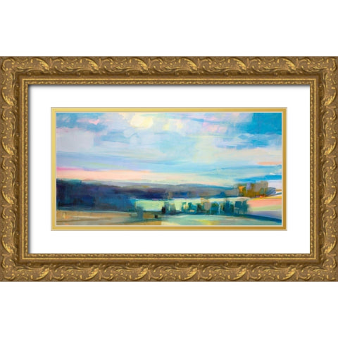 Scamman Farm 1 Gold Ornate Wood Framed Art Print with Double Matting by Robbins, Kathleen