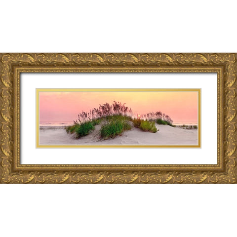 Sea Oats Sun Gold Ornate Wood Framed Art Print with Double Matting by Reed, Jack