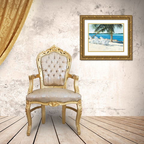 Front Row Gold Ornate Wood Framed Art Print with Double Matting by Roberts, Linda