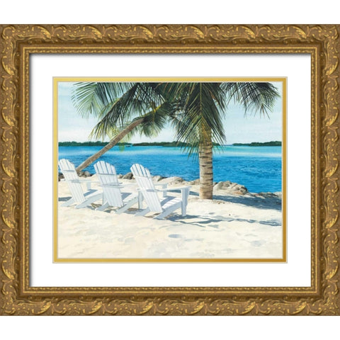 Front Row Gold Ornate Wood Framed Art Print with Double Matting by Roberts, Linda