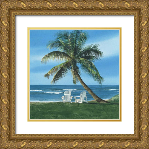 Get Away Gold Ornate Wood Framed Art Print with Double Matting by Roberts, Linda