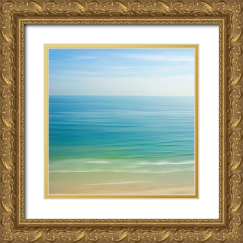 Seacoast 121 Gold Ornate Wood Framed Art Print with Double Matting by Rowell, David E