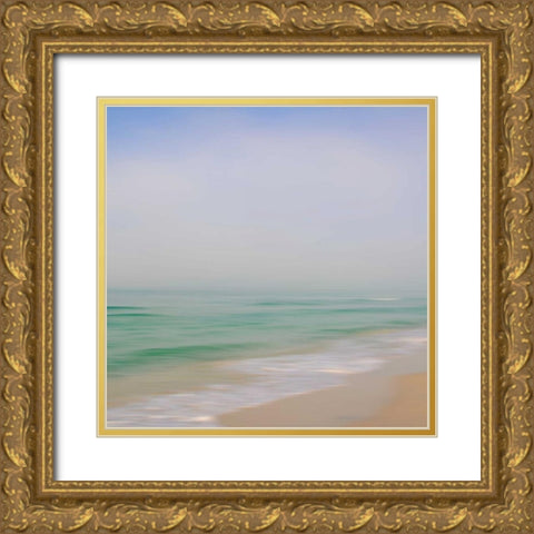 Seacoast 184 Gold Ornate Wood Framed Art Print with Double Matting by Rowell, David E