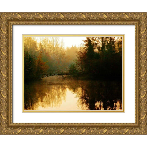 Marcels Hidden Treasure Gold Ornate Wood Framed Art Print with Double Matting by Rickenbacher, John W.