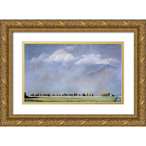 East End Gold Ornate Wood Framed Art Print with Double Matting by Romm, Steve