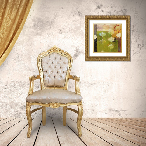 Green Shade Gold Ornate Wood Framed Art Print with Double Matting by Rasmusson, Jennifer