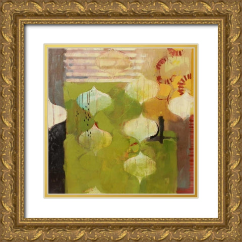 Green Shade Gold Ornate Wood Framed Art Print with Double Matting by Rasmusson, Jennifer