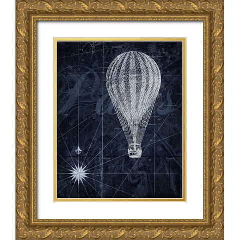 Hot Air over Paris II Gold Ornate Wood Framed Art Print with Double Matting by Roberts, Art