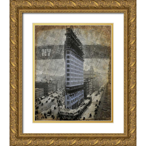 New York I Gold Ornate Wood Framed Art Print with Double Matting by Roberts, Art