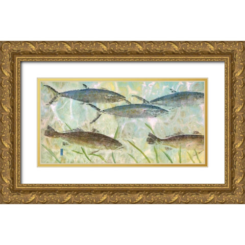 Outside Flats Gold Ornate Wood Framed Art Print with Double Matting by Roberts, Jim