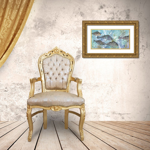 Spring Run Gold Ornate Wood Framed Art Print with Double Matting by Roberts, Jim