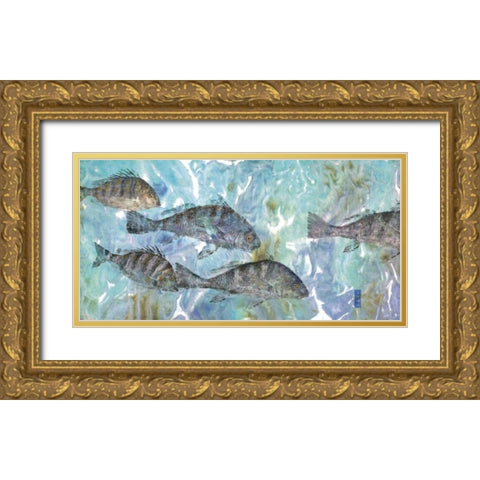 Spring Run Gold Ornate Wood Framed Art Print with Double Matting by Roberts, Jim