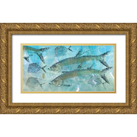 Tarpon Lagoon Gold Ornate Wood Framed Art Print with Double Matting by Roberts, Jim