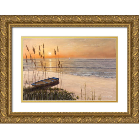 Time of My Life Gold Ornate Wood Framed Art Print with Double Matting by Romanello, Diane