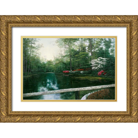 Beauty Gold Ornate Wood Framed Art Print with Double Matting by Romanello, Diane