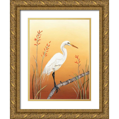 Warm Sky Gold Ornate Wood Framed Art Print with Double Matting by Reichow, Christine