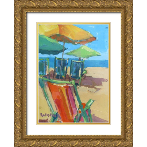 Beach Days Gold Ornate Wood Framed Art Print with Double Matting by Railsback, Page Pearson
