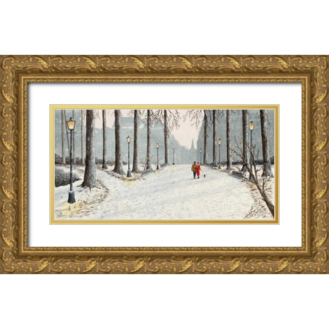 A Love Story Gold Ornate Wood Framed Art Print with Double Matting by Rietveld, Aart