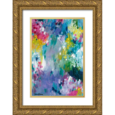 Dancing in the Rain Gold Ornate Wood Framed Art Print with Double Matting by Rahim, Amira