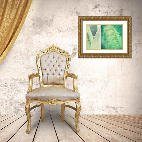 Mint Gold Ornate Wood Framed Art Print with Double Matting by Soffia, Myan