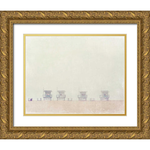 Four Gold Ornate Wood Framed Art Print with Double Matting by Soffia, Myan