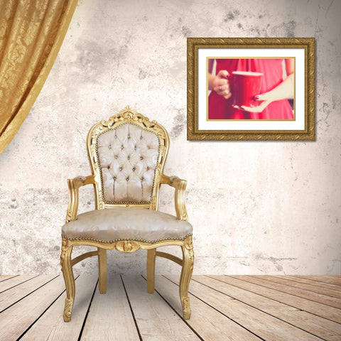 Good Morning Darling Gold Ornate Wood Framed Art Print with Double Matting by Soffia, Myan