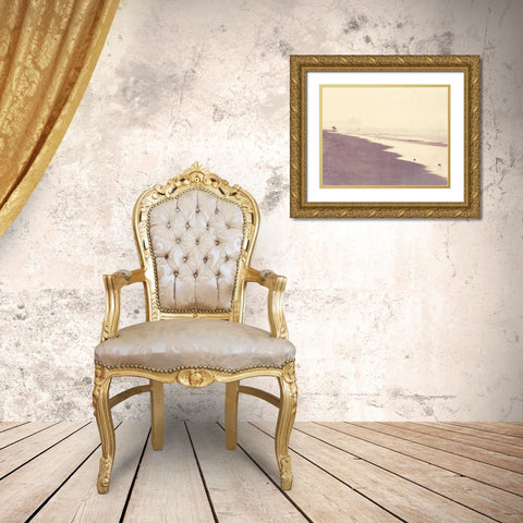 October Swim Gold Ornate Wood Framed Art Print with Double Matting by Soffia, Myan