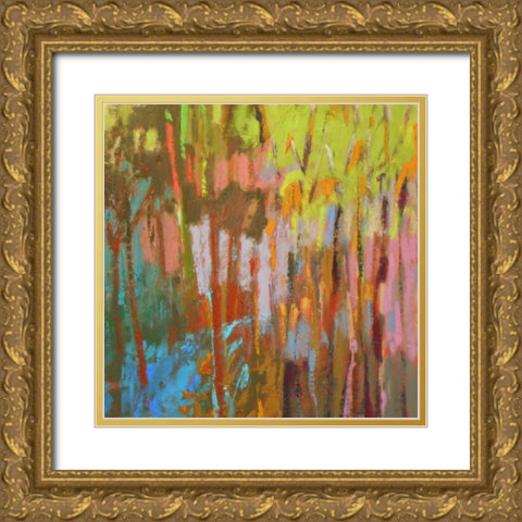 Trees Two Gold Ornate Wood Framed Art Print with Double Matting by Schmidt, Jane