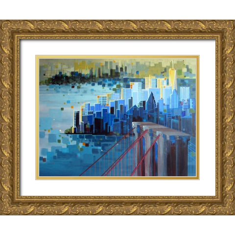 Start Spreading the News Gold Ornate Wood Framed Art Print with Double Matting by Shannon, Carol Joy