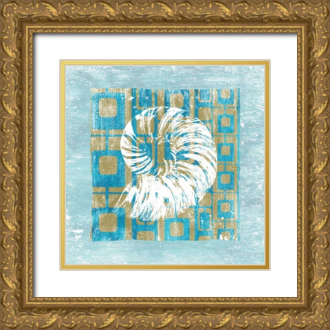 Shell Game 4 Gold Ornate Wood Framed Art Print with Double Matting by Soave, Alicia