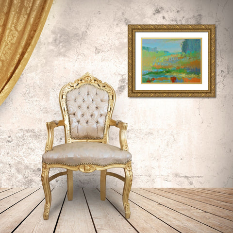 Southern View II Gold Ornate Wood Framed Art Print with Double Matting by Schmidt, Jane
