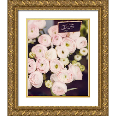 Flower Market Gold Ornate Wood Framed Art Print with Double Matting by Suchocki, Irene