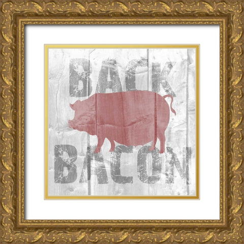Back Bacon Gold Ornate Wood Framed Art Print with Double Matting by Soave, Alicia