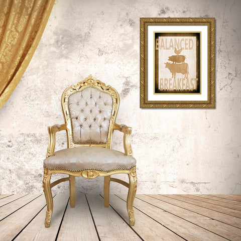 Balanced Breakfast Two Gold Ornate Wood Framed Art Print with Double Matting by Soave, Alicia