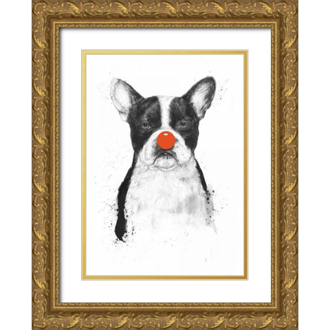 Iâ€™m Not Your Clown Gold Ornate Wood Framed Art Print with Double Matting by Solti, Balazs