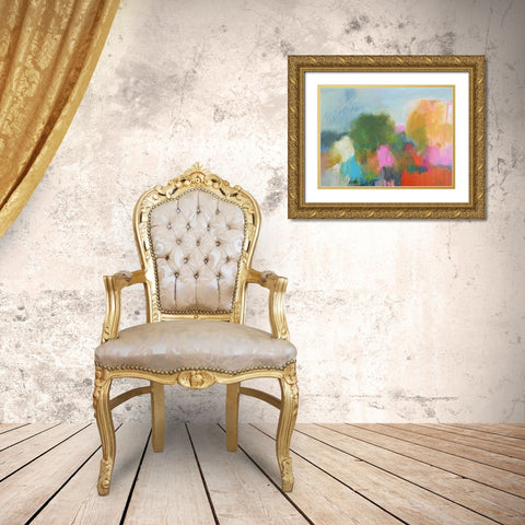A Day at the Coast 0.2 Gold Ornate Wood Framed Art Print with Double Matting by Schueler, Anna