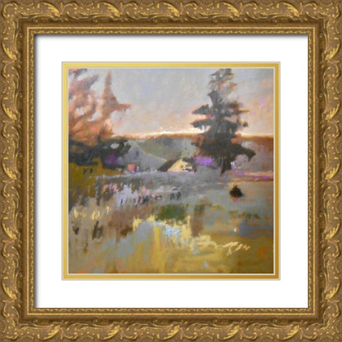 Pastoral IX Gold Ornate Wood Framed Art Print with Double Matting by Schmidt, Jane