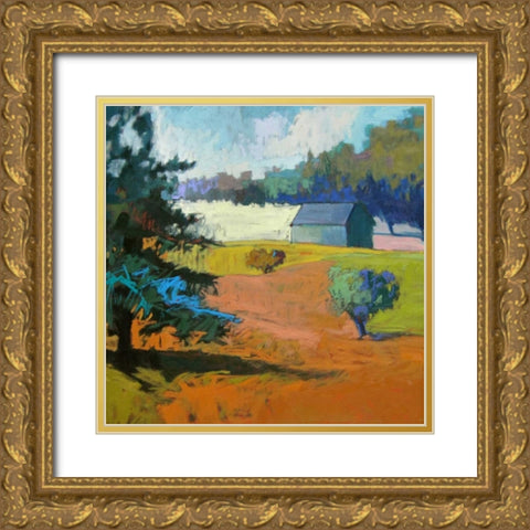 Paysage Cinq Gold Ornate Wood Framed Art Print with Double Matting by Schmidt, Jane