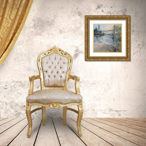 River Gold Ornate Wood Framed Art Print with Double Matting by Schmidt, Jane